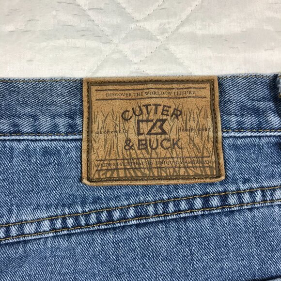 Cutter & Buck well worn blue jeans 52X32 - Picture 7 of 9